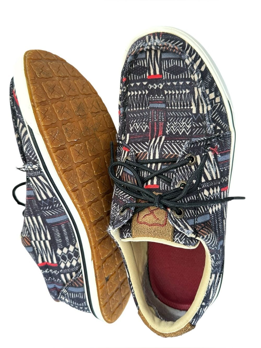Twisted X Women's Kicks Aztec Multi Pattern Casual Canvas Shoes Size 8M WCA0056